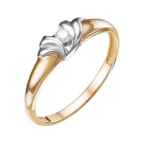 Кольцо, золото, фианит, К132-6005